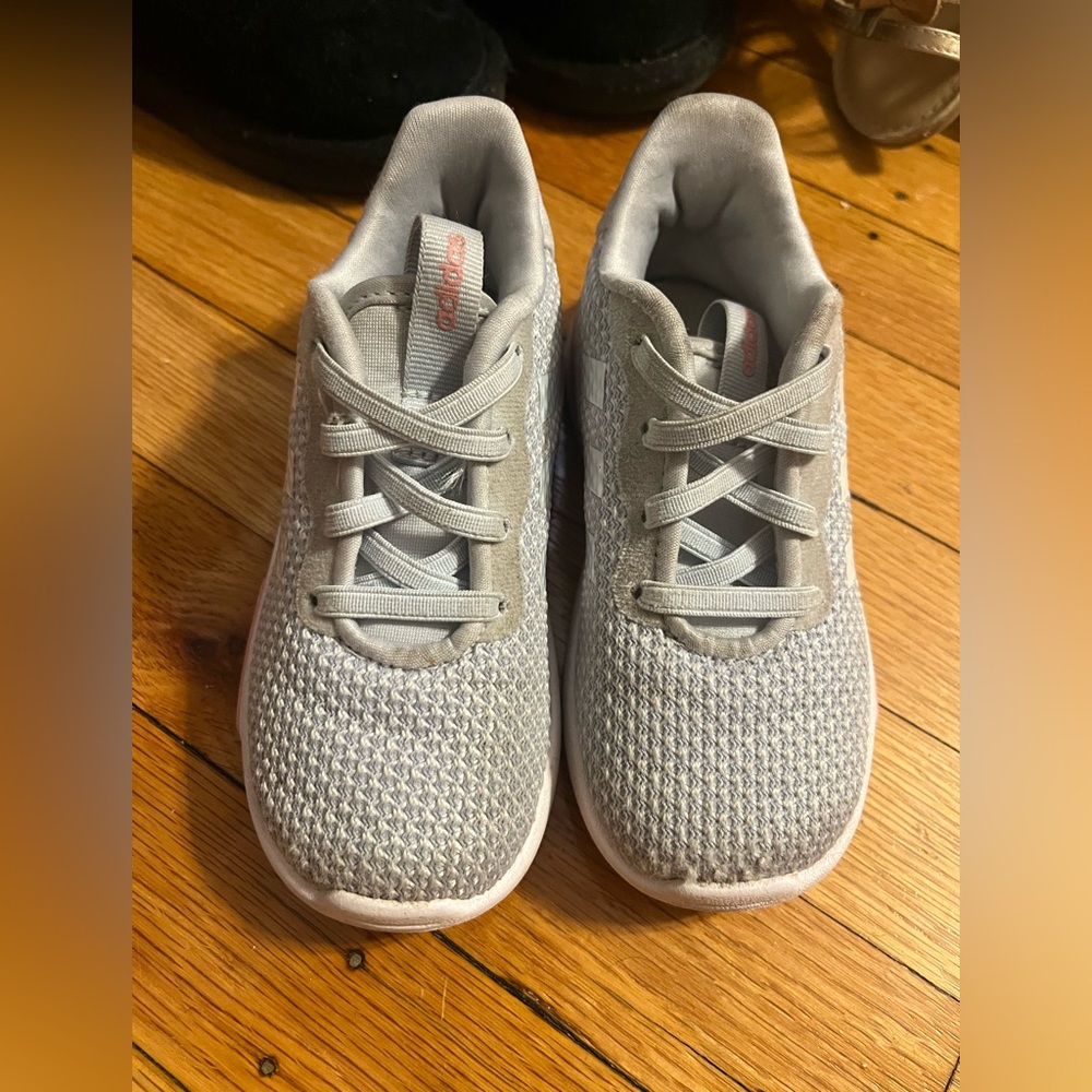Adidas Sneakers. Toddler size 8. Grey and Pink.